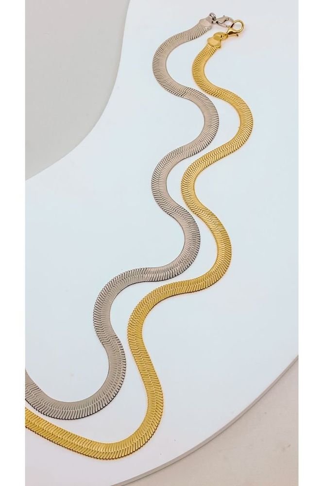 Colar Maxi Couro De Cobra Gold