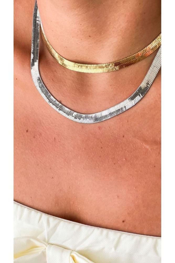 Colar Maxi Couro De Cobra Gold