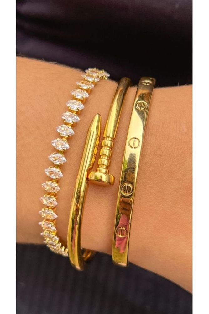 Bracelete Carti Circular Inspiração Gold
