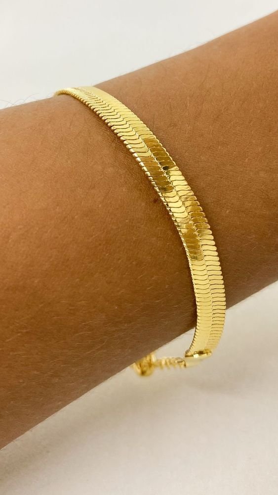 Pulseira Couro De Cobra