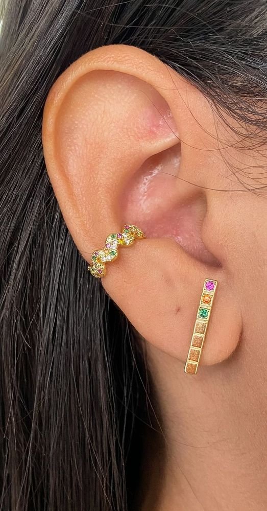 Piercing Fake Ondas Glow Color