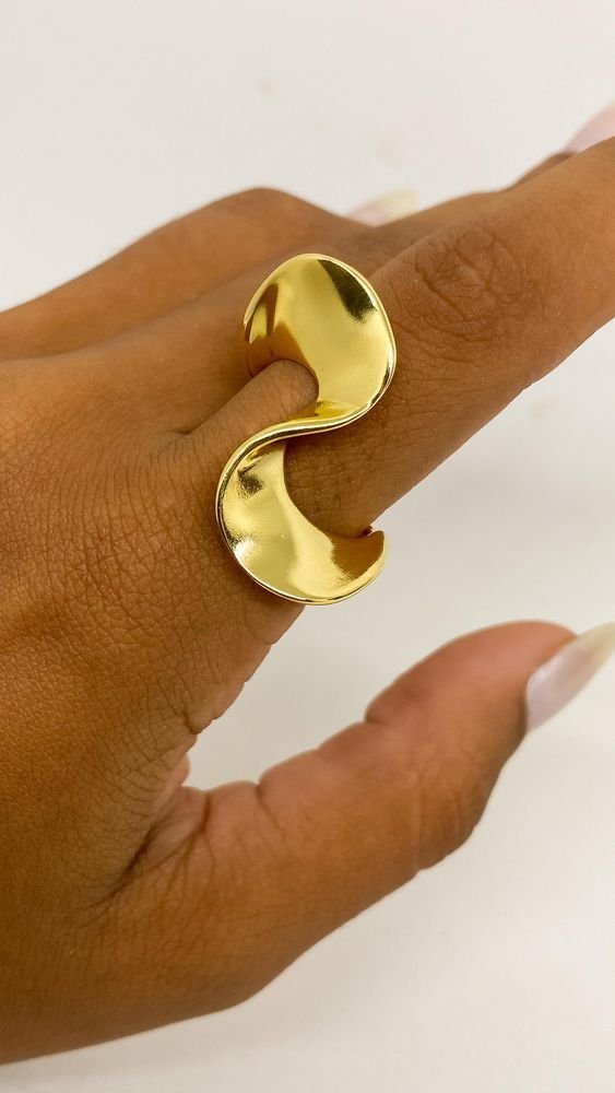 Anel Ondas D´ouro
