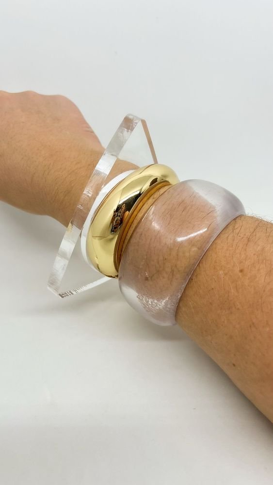 Bracelete Transparente Triangular