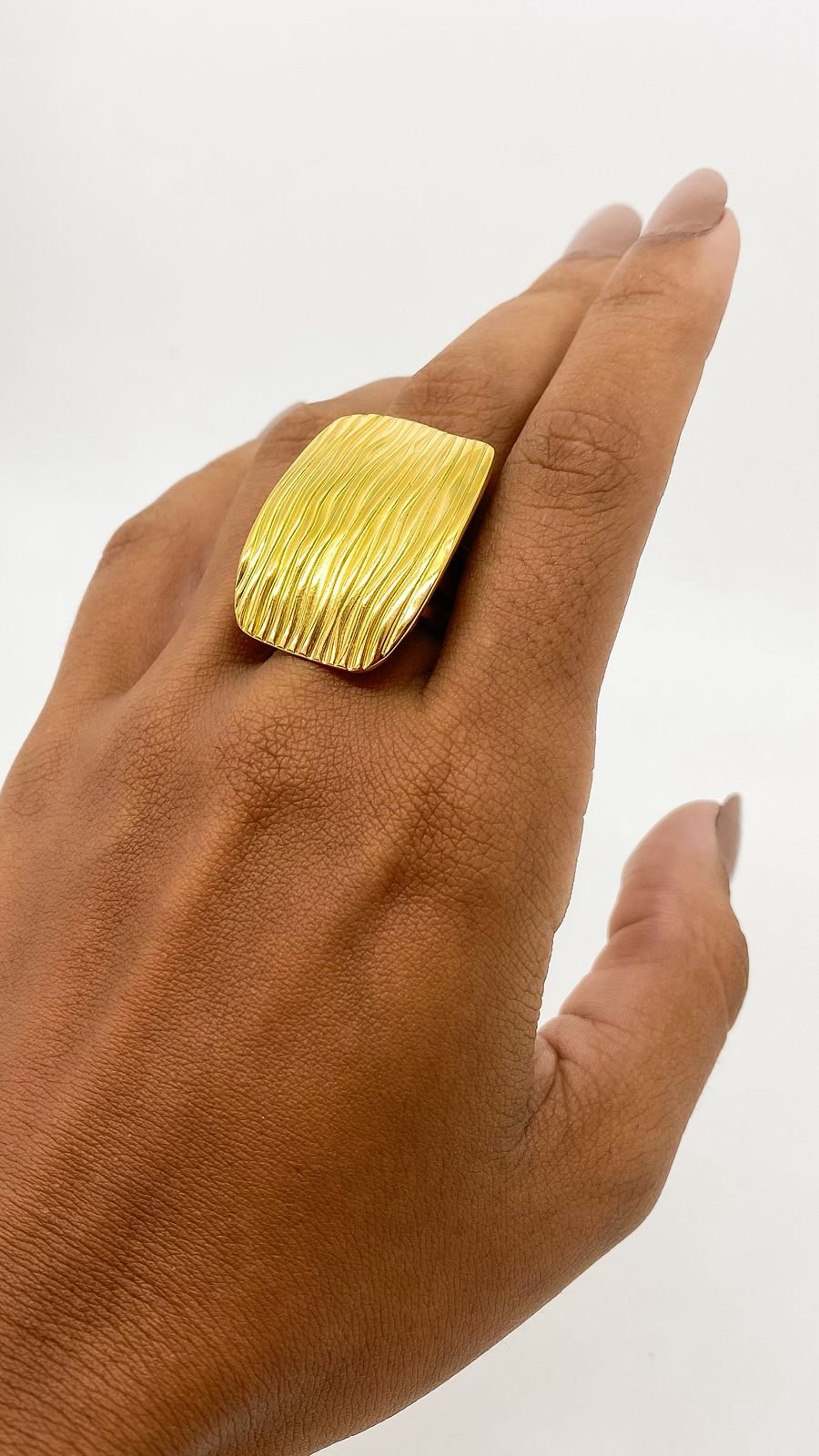 Anel Textura Over Ajustável - Aço