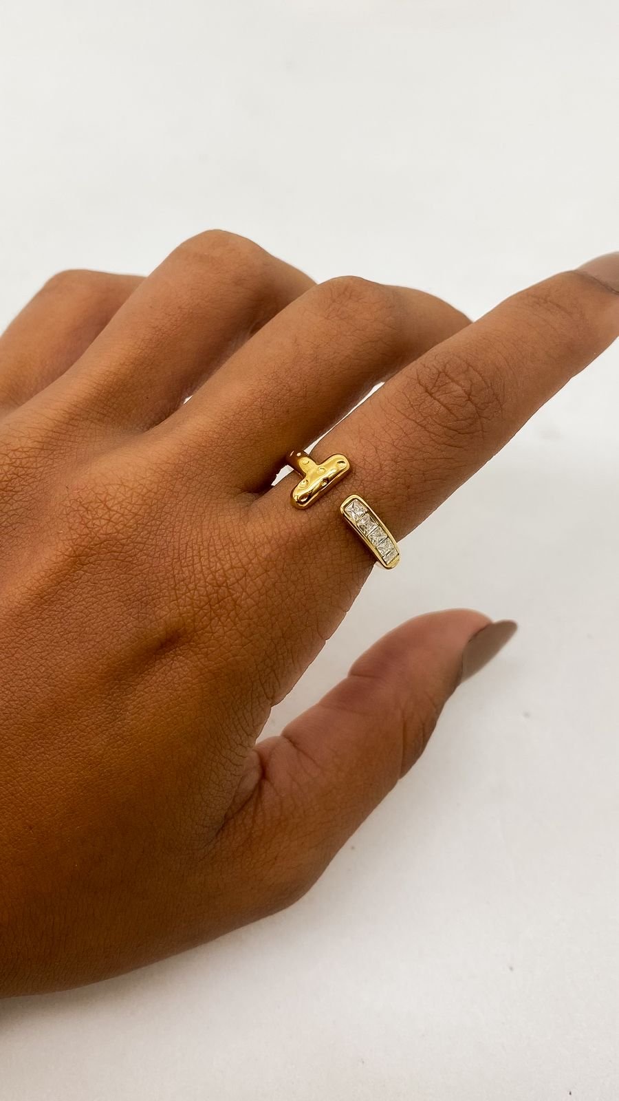 Anel Fenda Delicado Det Glow - Aço