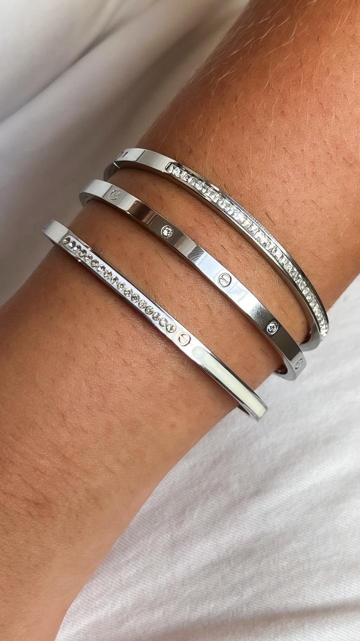 Bracelete Carti Circular -aço.