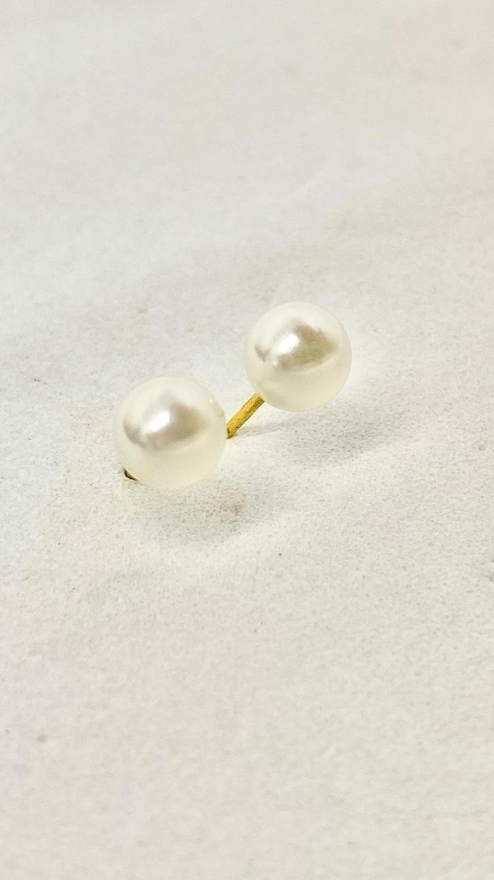 Brinco Mini Ponto D´pérola - Aço