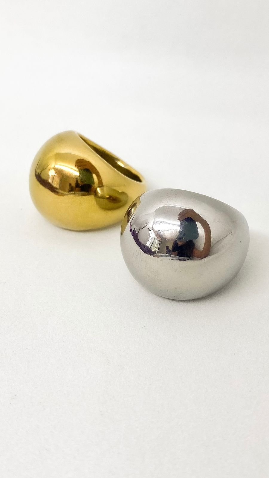 Anel Esfera Over - Aço