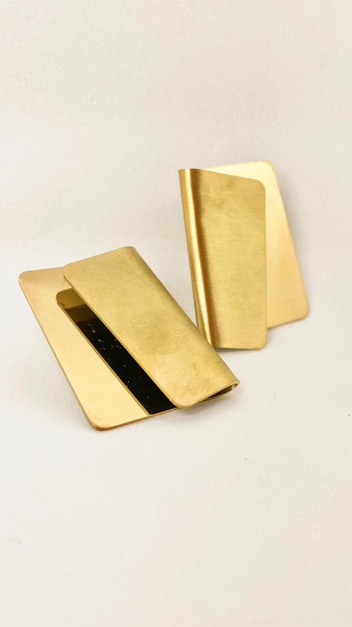 Brinco Lâmina D ´ouro Fosco - Aço