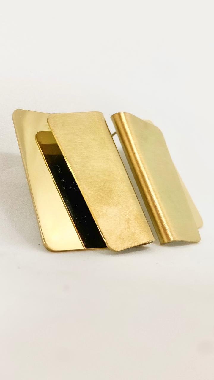 Brinco Lâmina D ´ouro Fosco - Aço