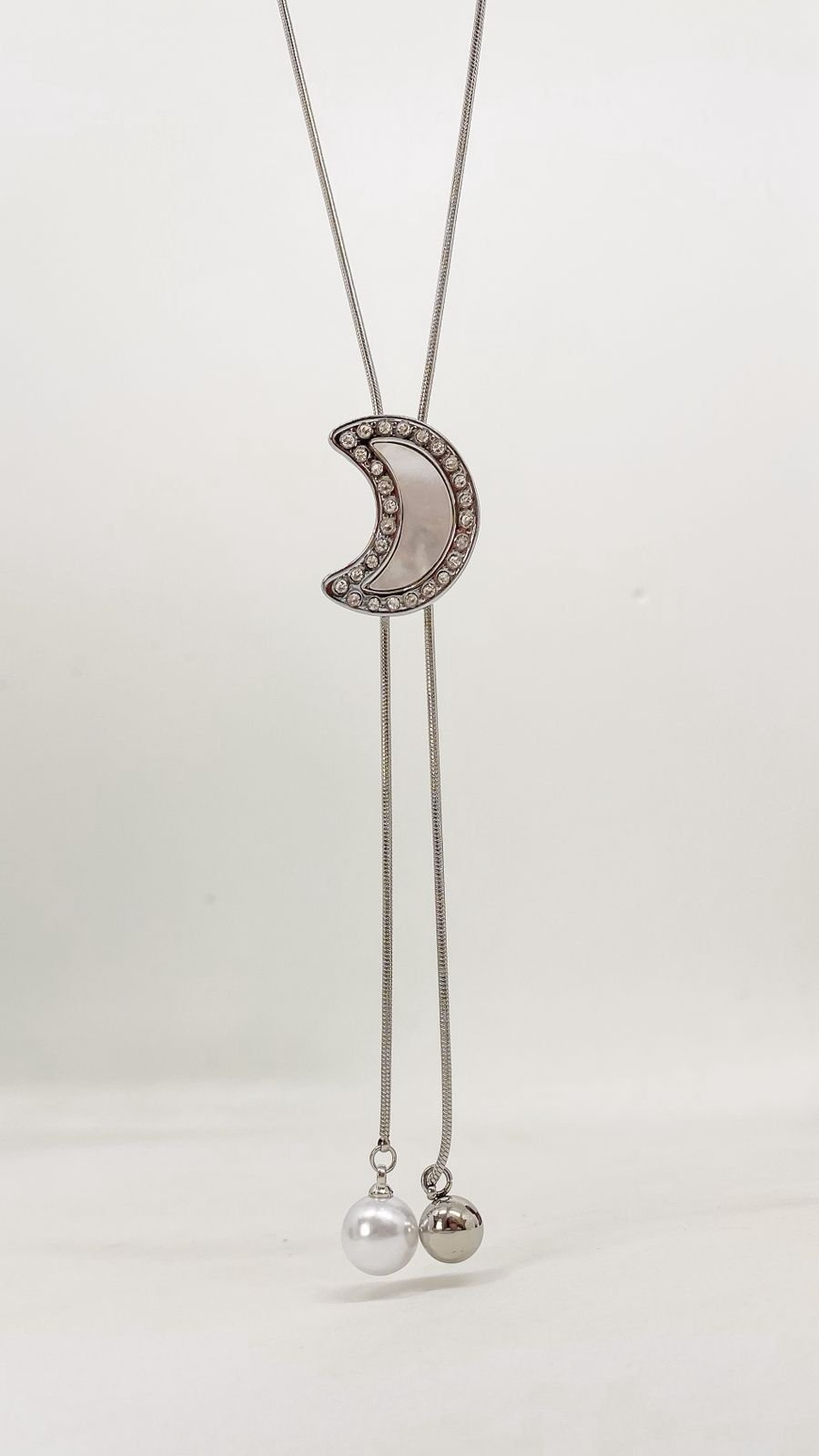 Colar Longo Luna Madrepérola - Aço