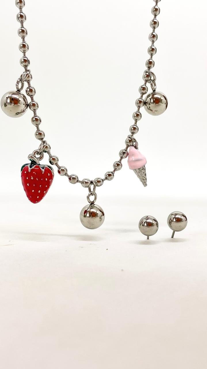 Conjunto Milkshake D´morango - Aço