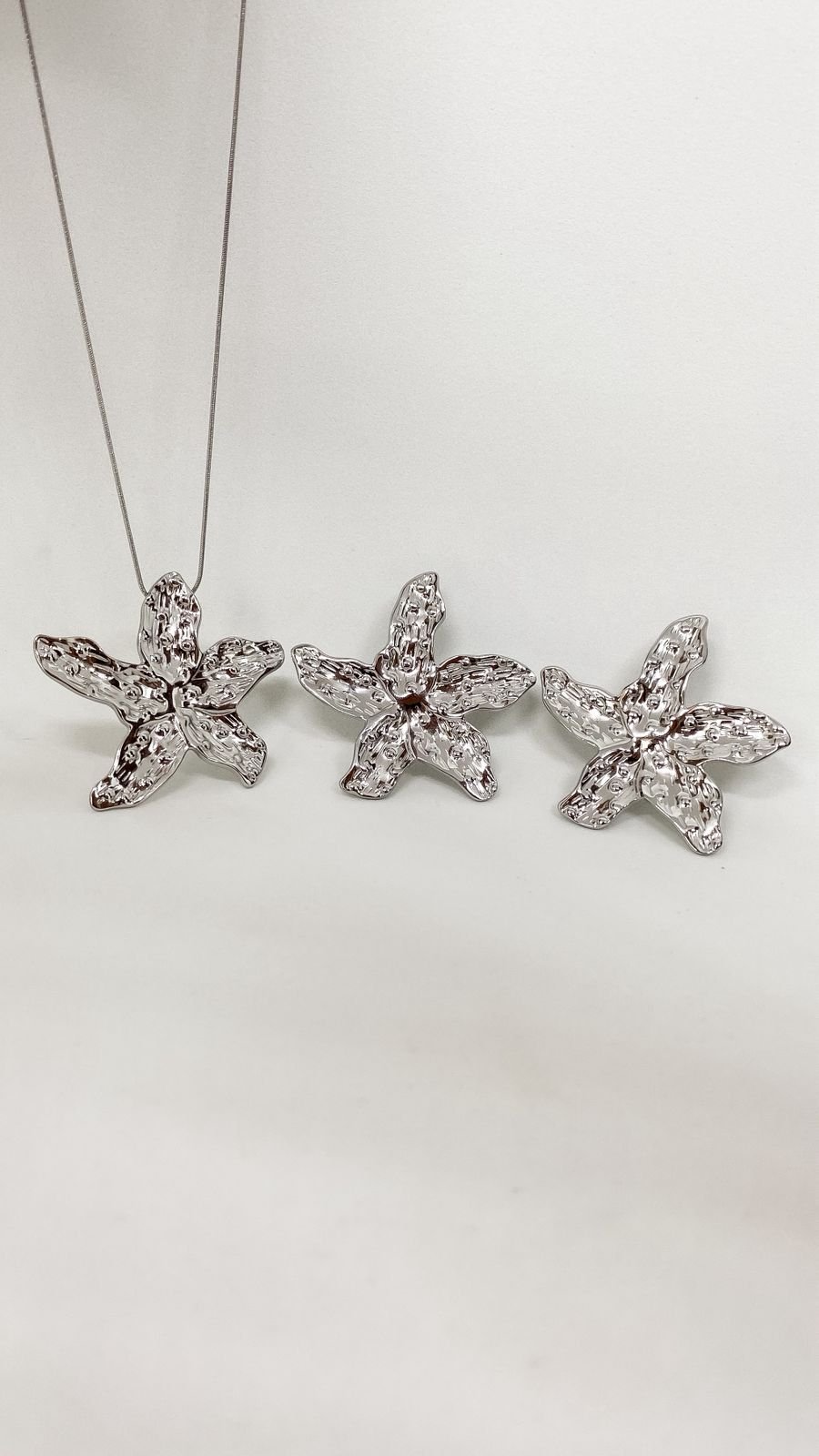 Conjunto Flower Texturas- Aço