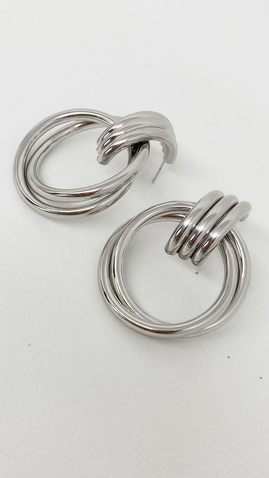 Brinco Entrelaçado Over - Aço