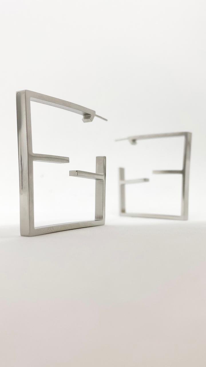 Argola Geometric D´luxo - Aço