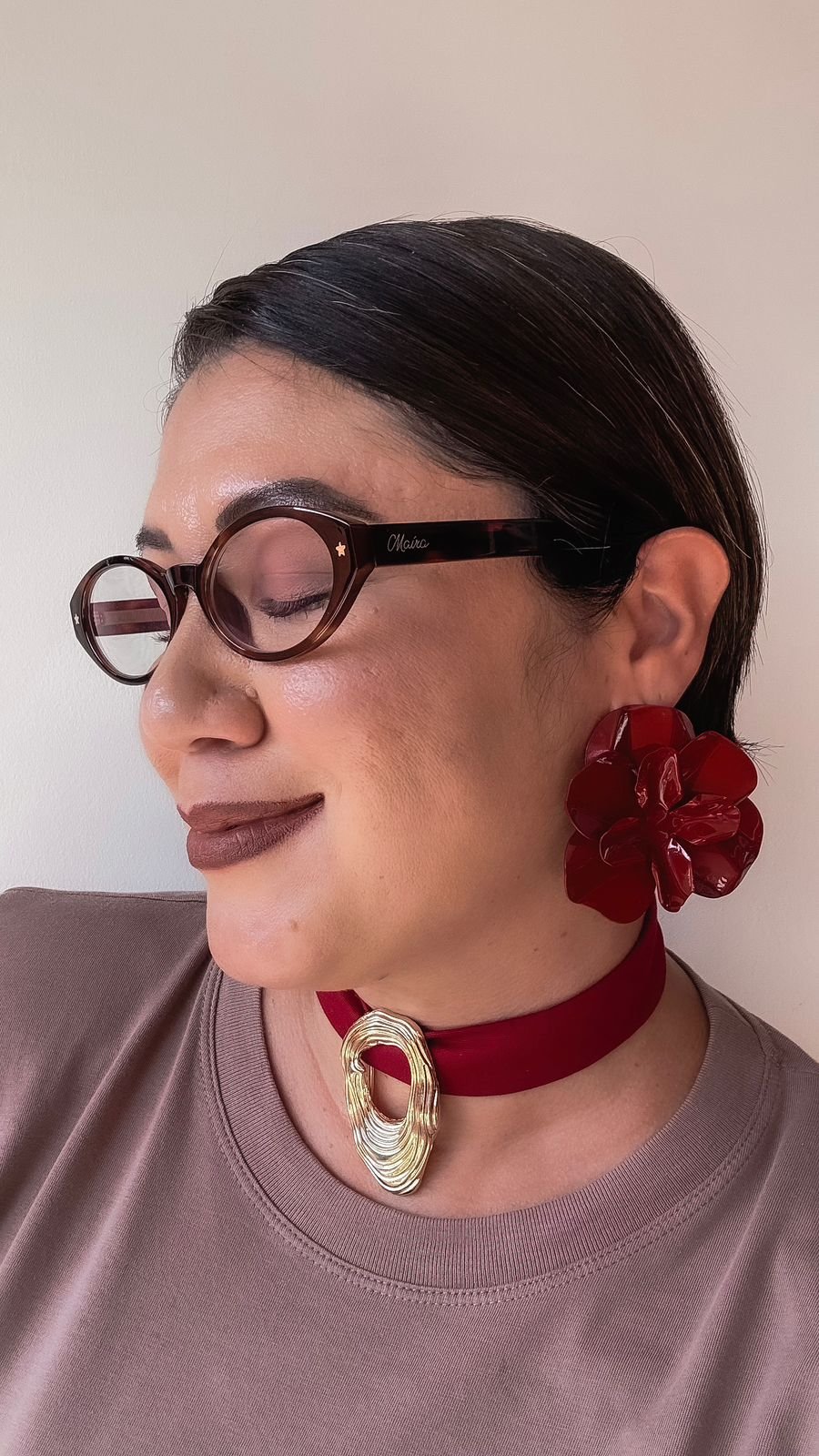 Brinco Flor D´carmim