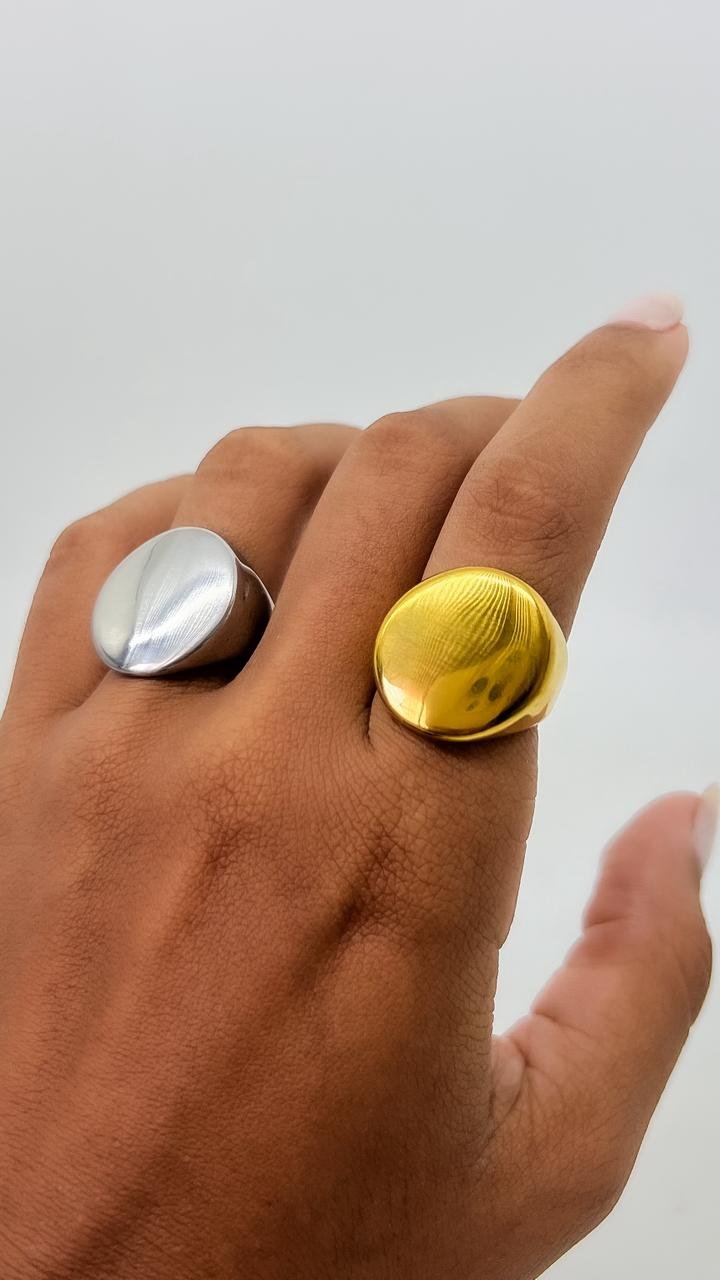 Anel Mindinho Medalha - Aço