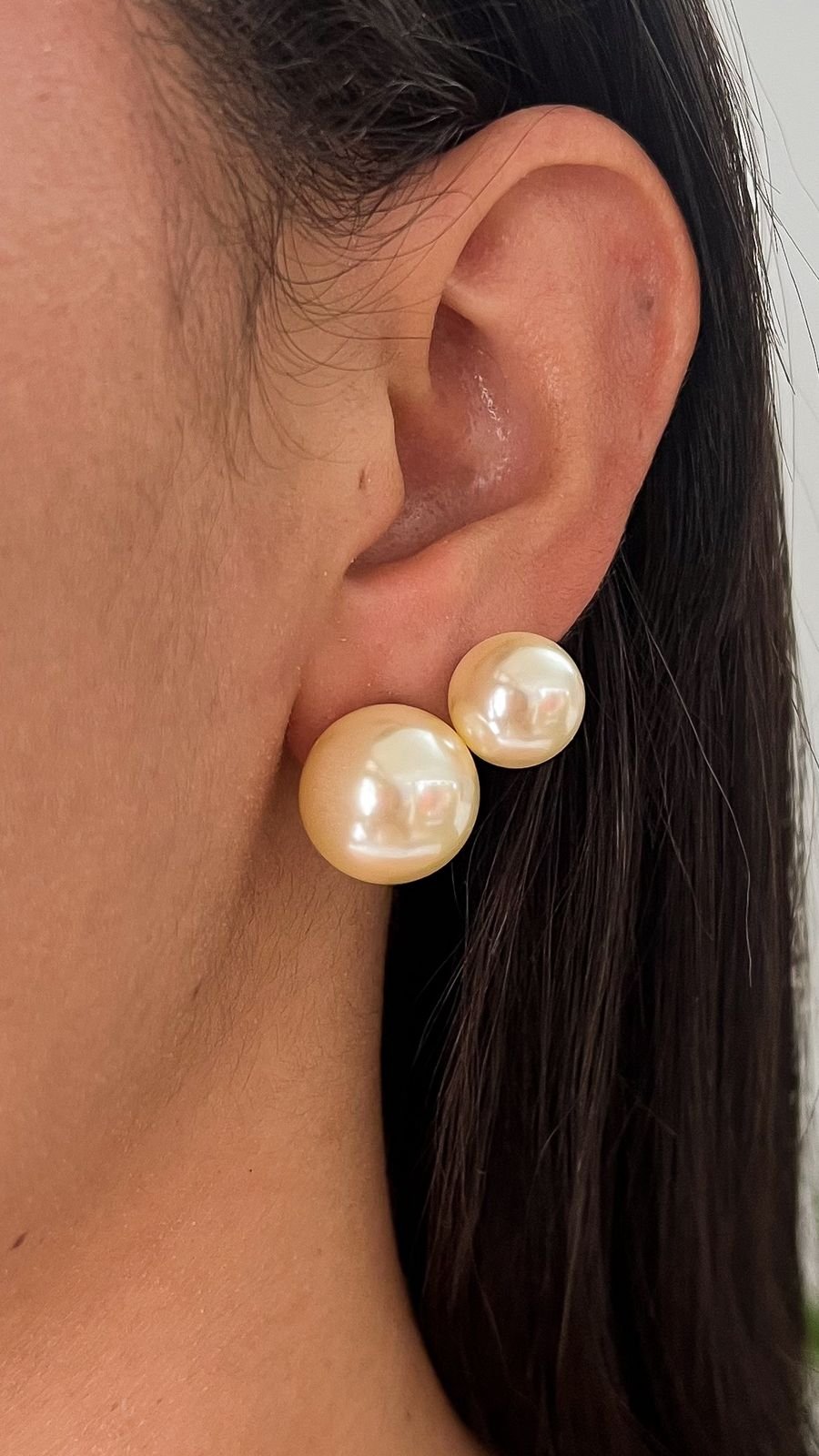 Brinco Ponto De Pérola Nude M