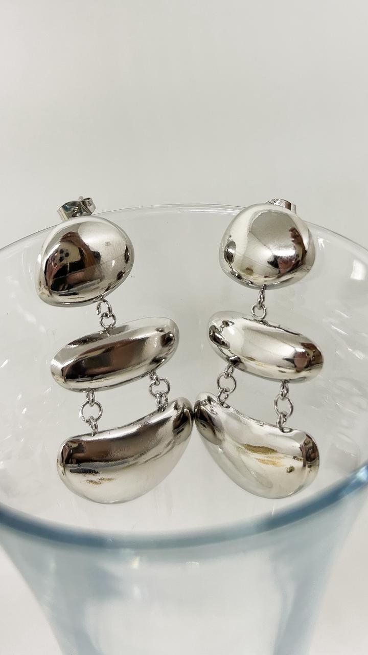 Brinco Triplo Organic - Aço