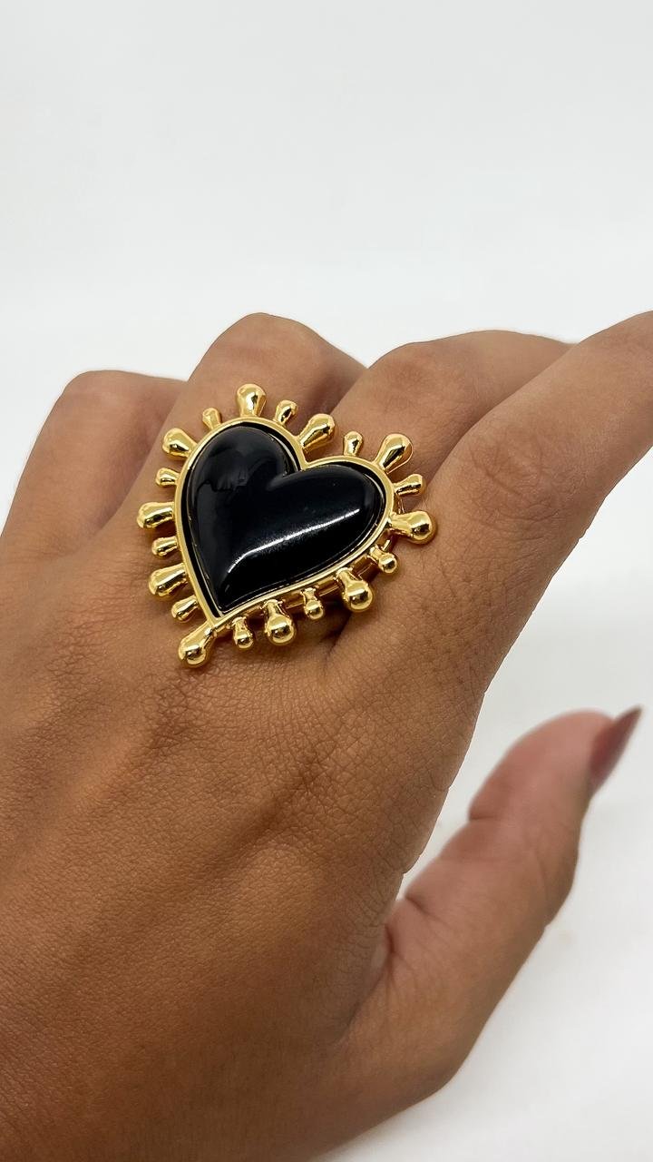 Anel Maxi Love Black