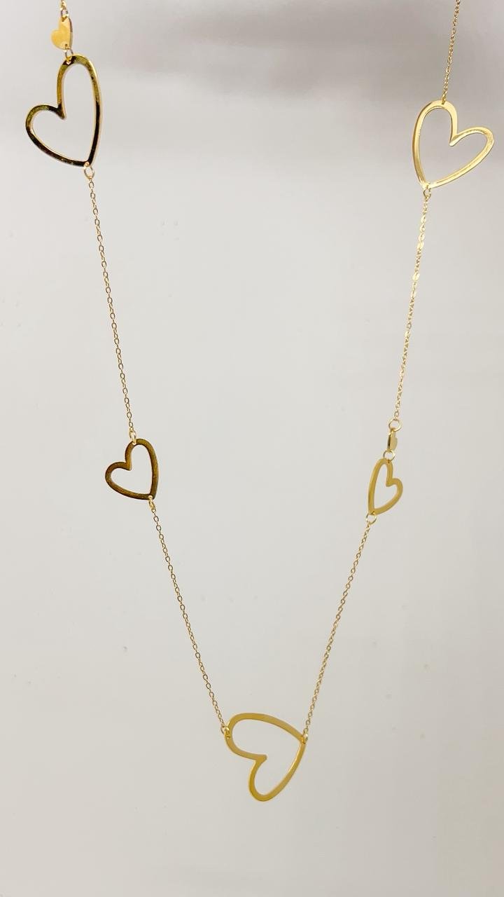 Colar Longo Love Vazado - Aço
