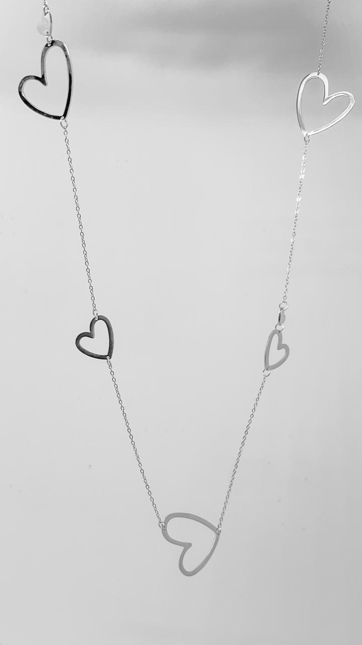 Colar Longo Love Vazado - Aço