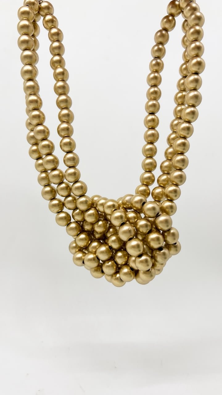 Colar Pontos D´ouro Fosço Entrelaçado