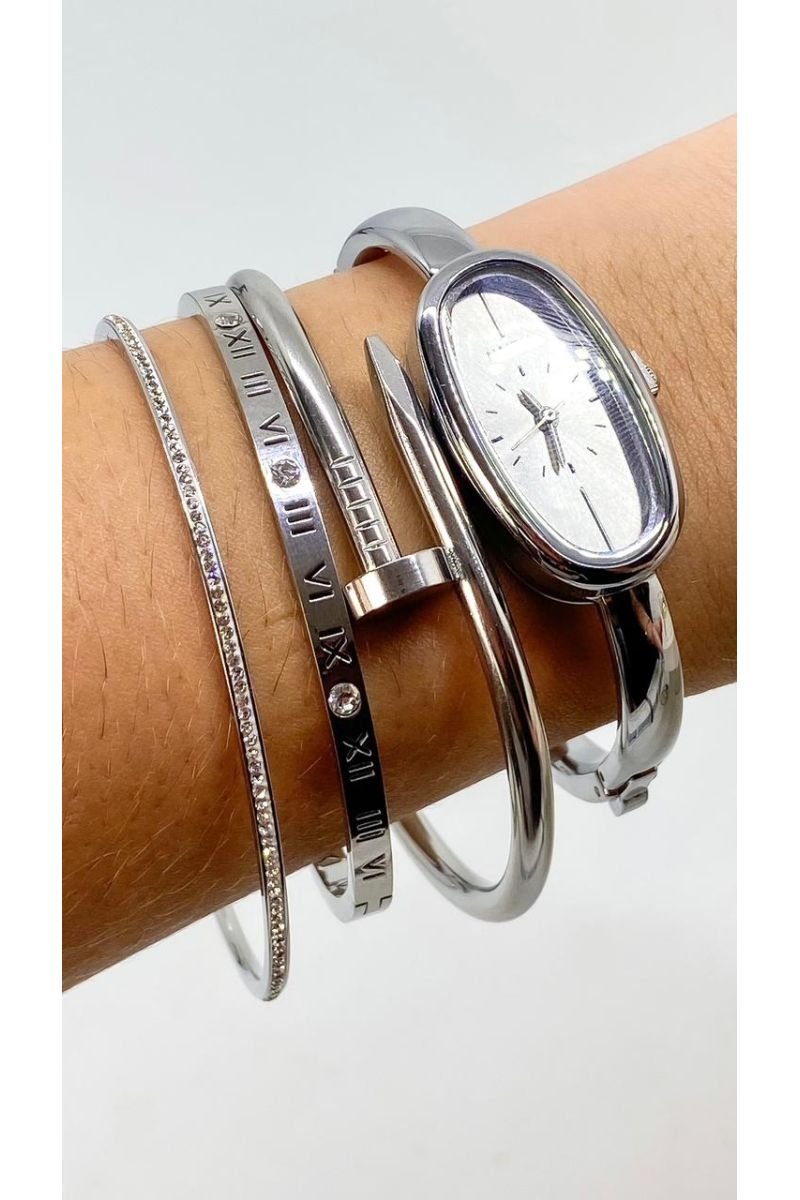 Bracelete Algarismo Inspiração - Aço