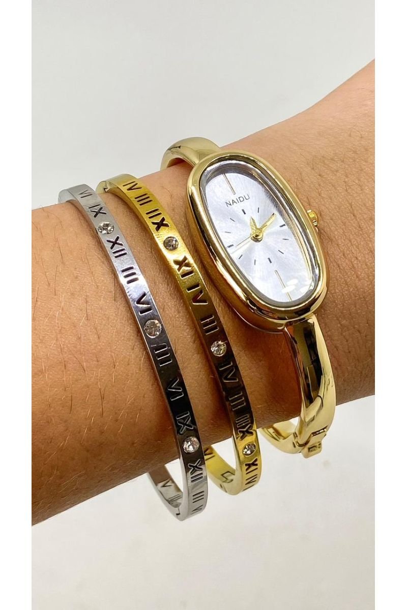 Bracelete Algarismo Inspiração - Aço