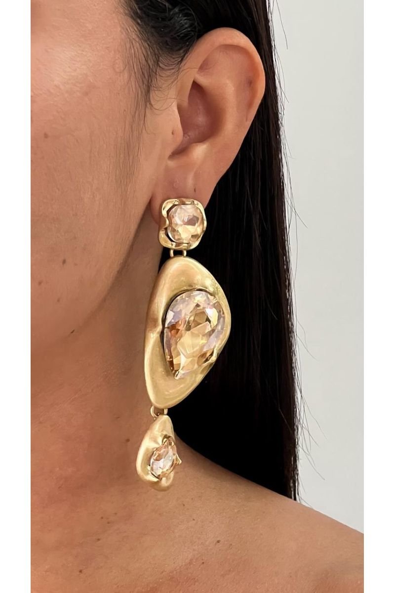 Brinco Futurist Pedra D´luxo