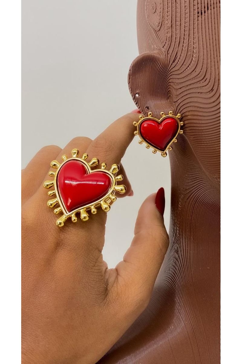 Brinco Maxi Love Red.