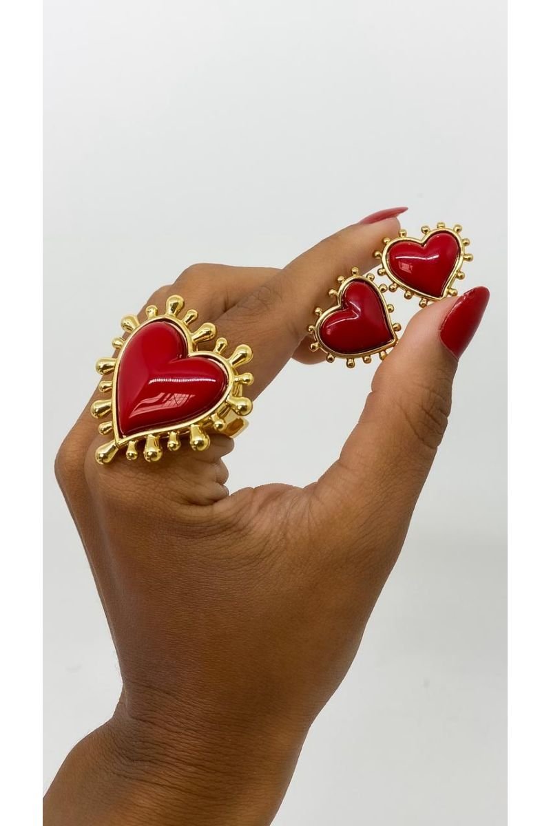 Brinco Maxi Love Red.
