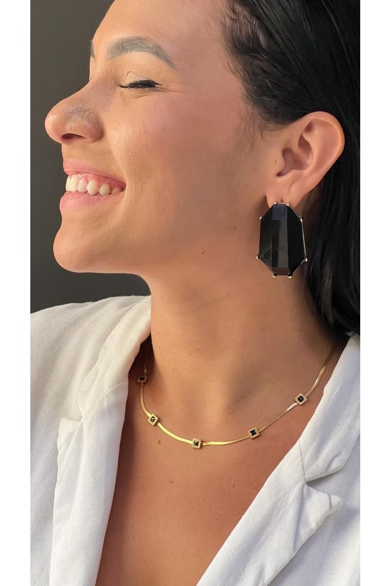 Brinco Olívia Ônix