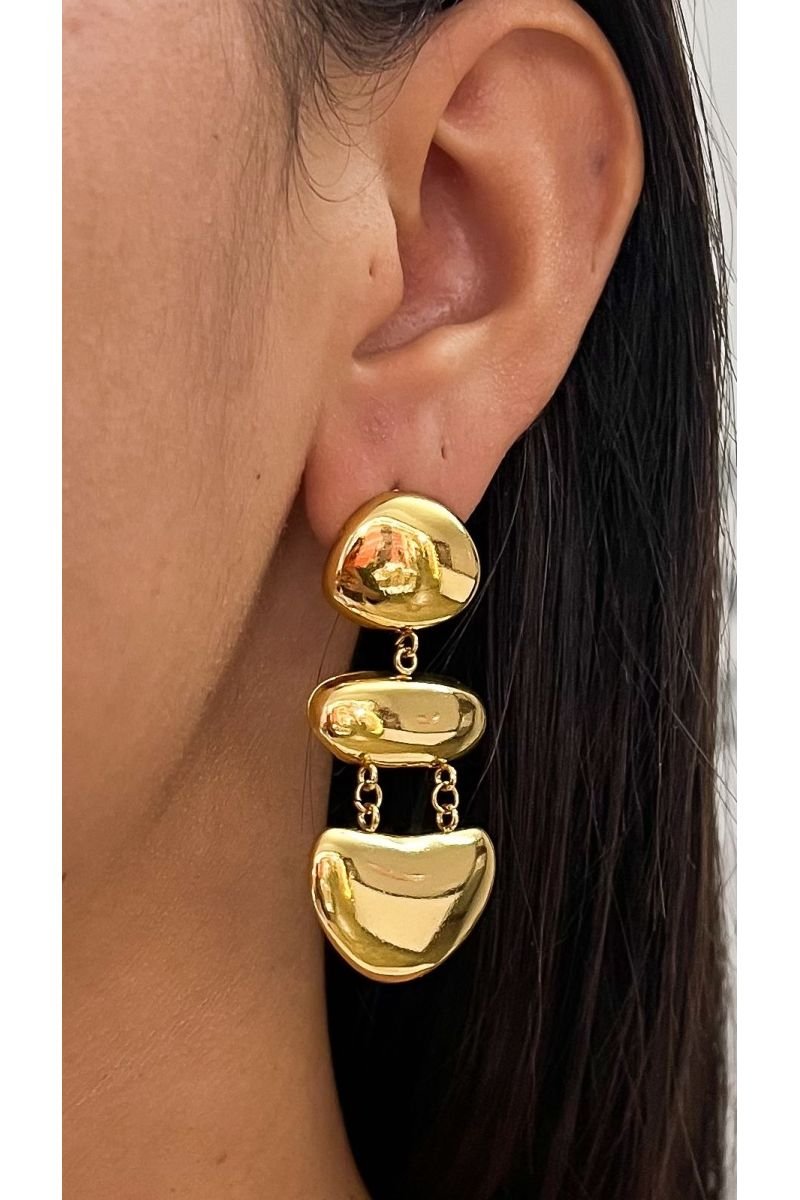 Brinco Triplo Organic - Aço