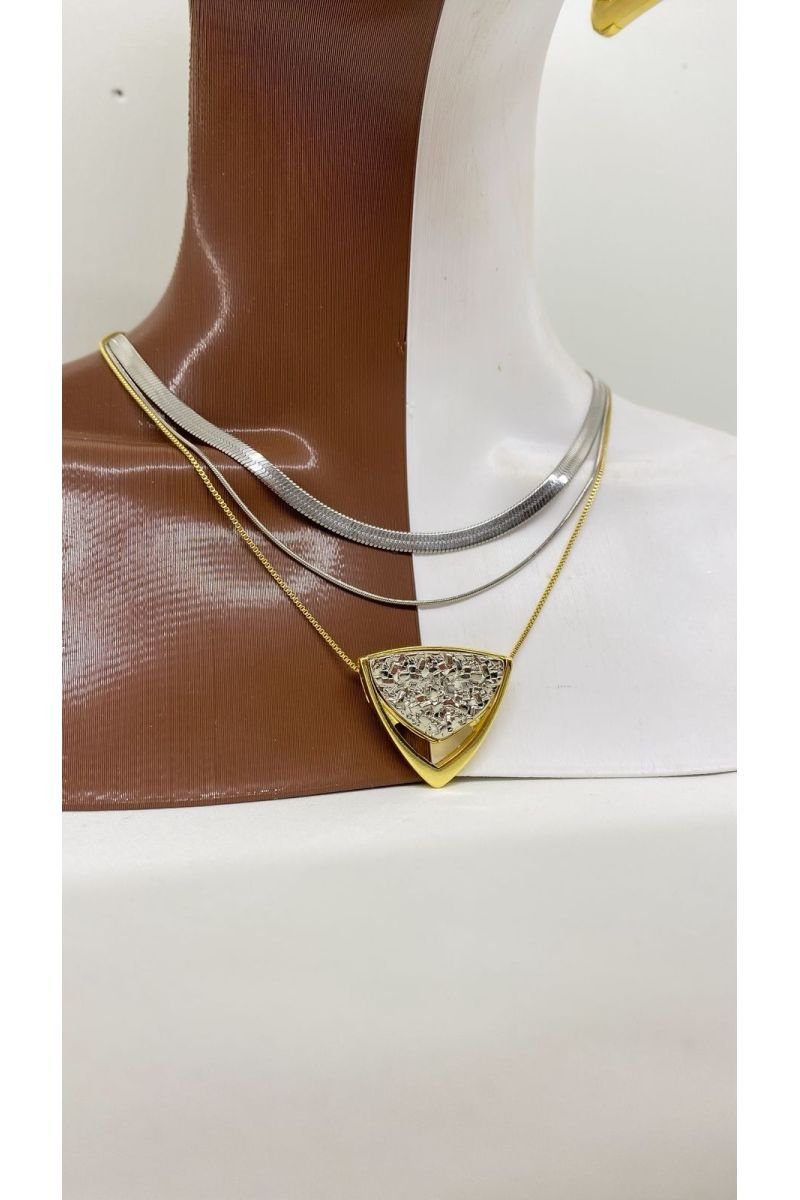 Colar Couro De Cobra Duo