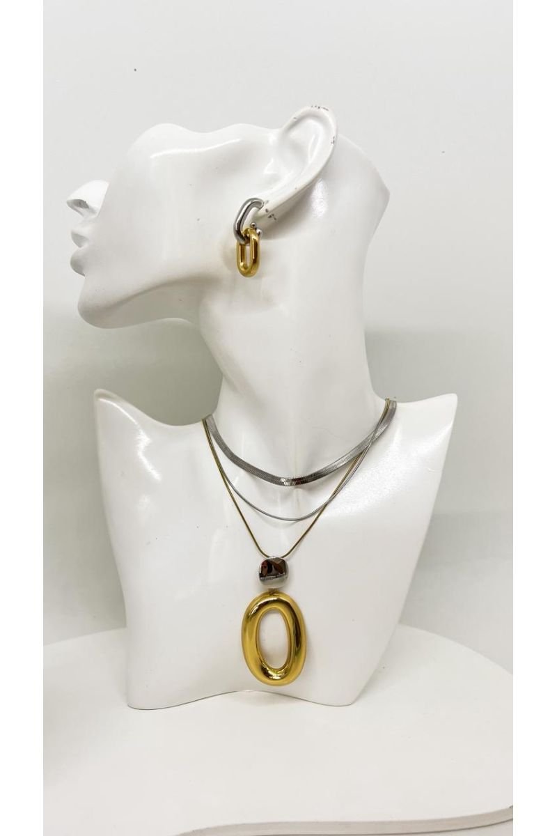 Colar Couro De Cobra Duo