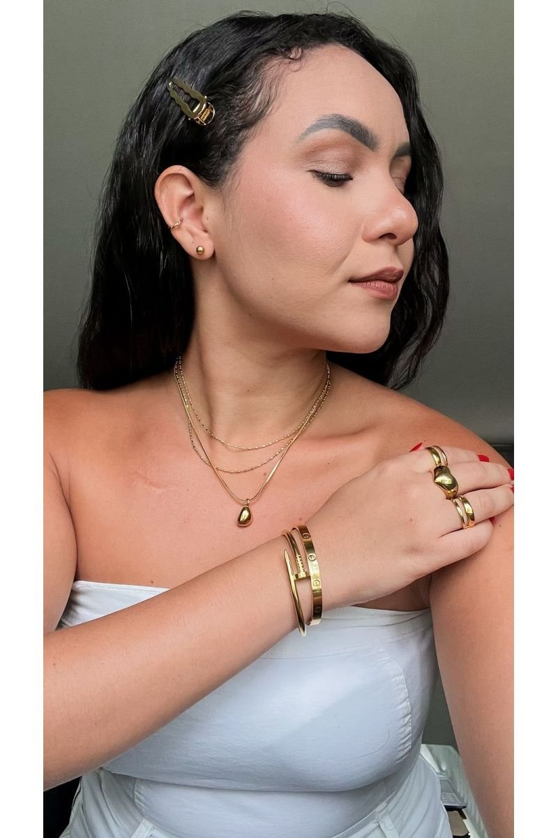 Conjunto Gota D´ouro Aço