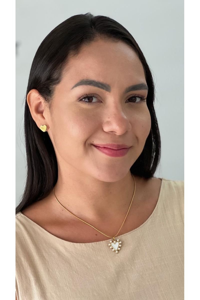 Conjunto Love Pérola - Aço