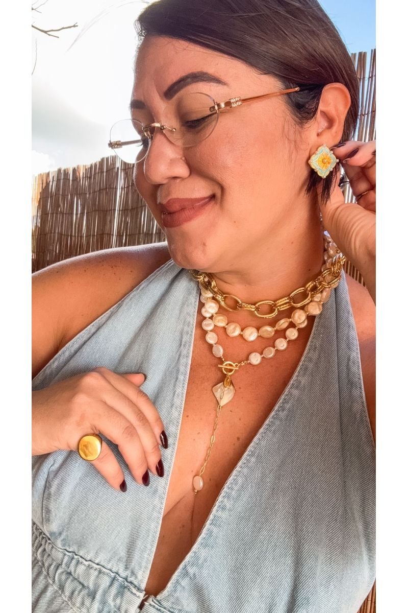 Gravatinha Mix Pérola Barroca